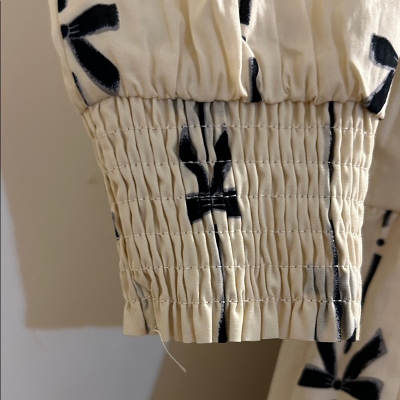 So Me Cream Mini Dress with Black Bow Print - Picture 3 of 9